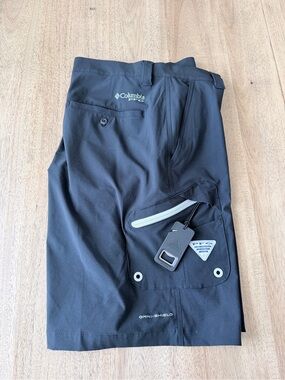 Columbia Men's Omni-Shield Black PFG Outdoor Pants Performance Fishing Gear 36”